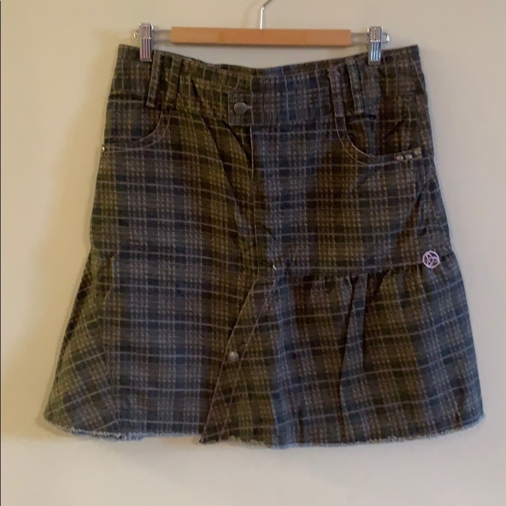Orb plaid skirt